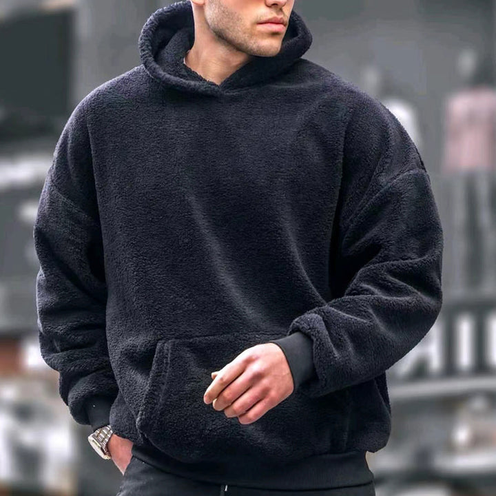 Herren Oversized Kuschelpullover mit Kapuze Echoarchiv