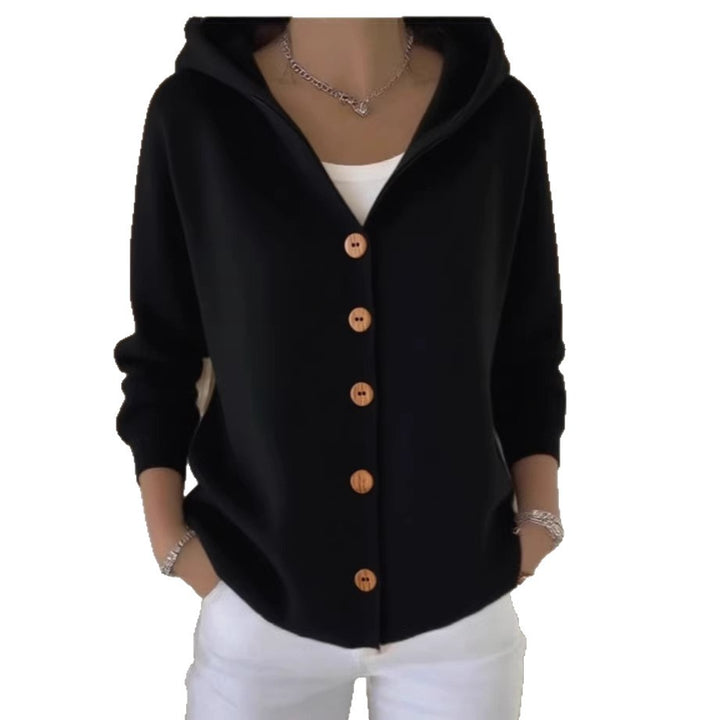 Damen nan Kapuzen-Cardigan mit Knopfleiste und lässiger Oversize-Passform Echo Archiv