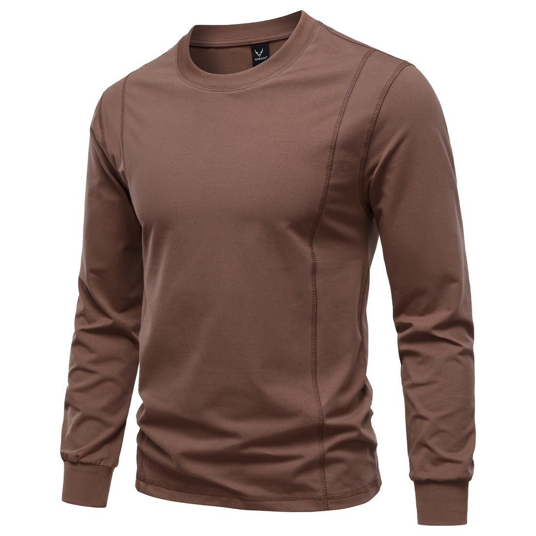 Herren Langarmshirt aus Stretch-Baumwollmix mit Rundhals und Flachnähten Echo Archiv