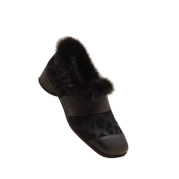 Damen Stilvolle Slipper mit Fellbesatz – Lioré