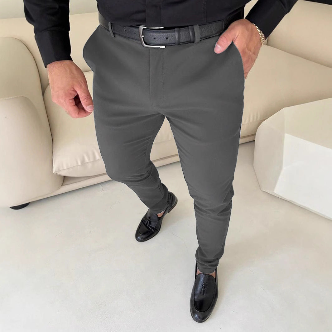 Herren Slim-Fit Chinohose mit elastischem Bund und praktischen Taschen Echoarchiv