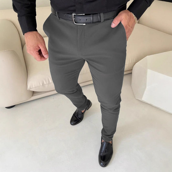 Herren Slim-Fit Chinohose mit elastischem Bund und praktischen Taschen Echoarchiv