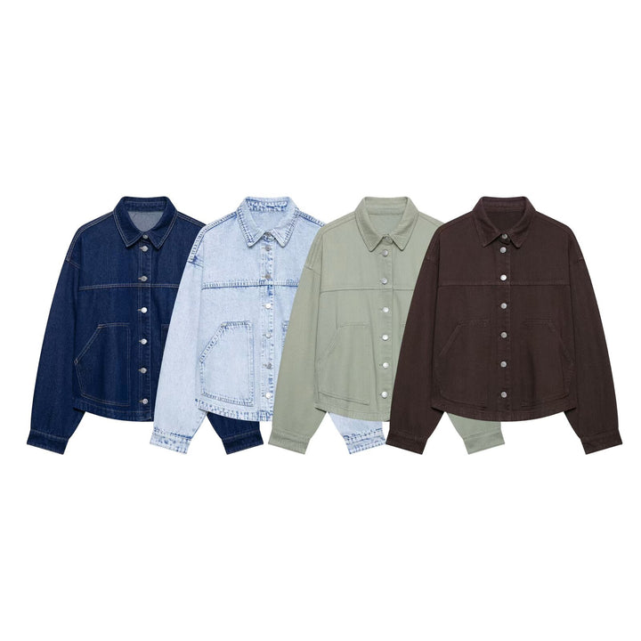 Damen Oversize-Workerjacke aus Baumwoll-Twill Echo Archiv