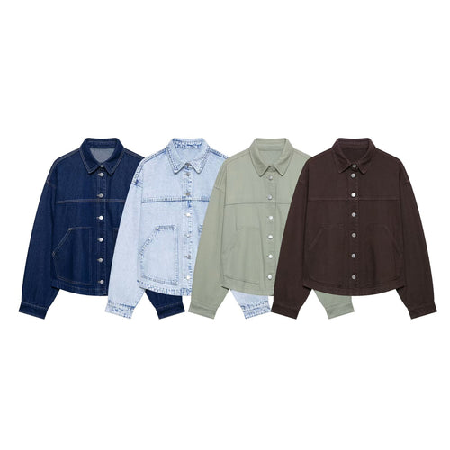 Damen Oversize-Workerjacke aus Baumwoll-Twill Echo Archiv
