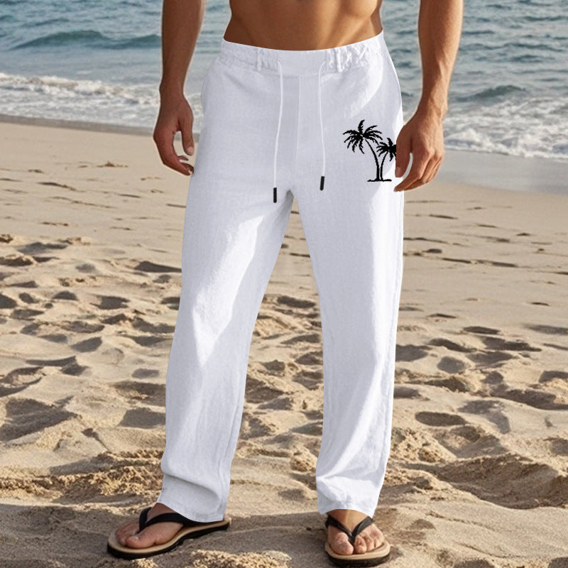 Herren lässige Strandhose mit elastischem Bund und praktischen Taschen Echoarchiv