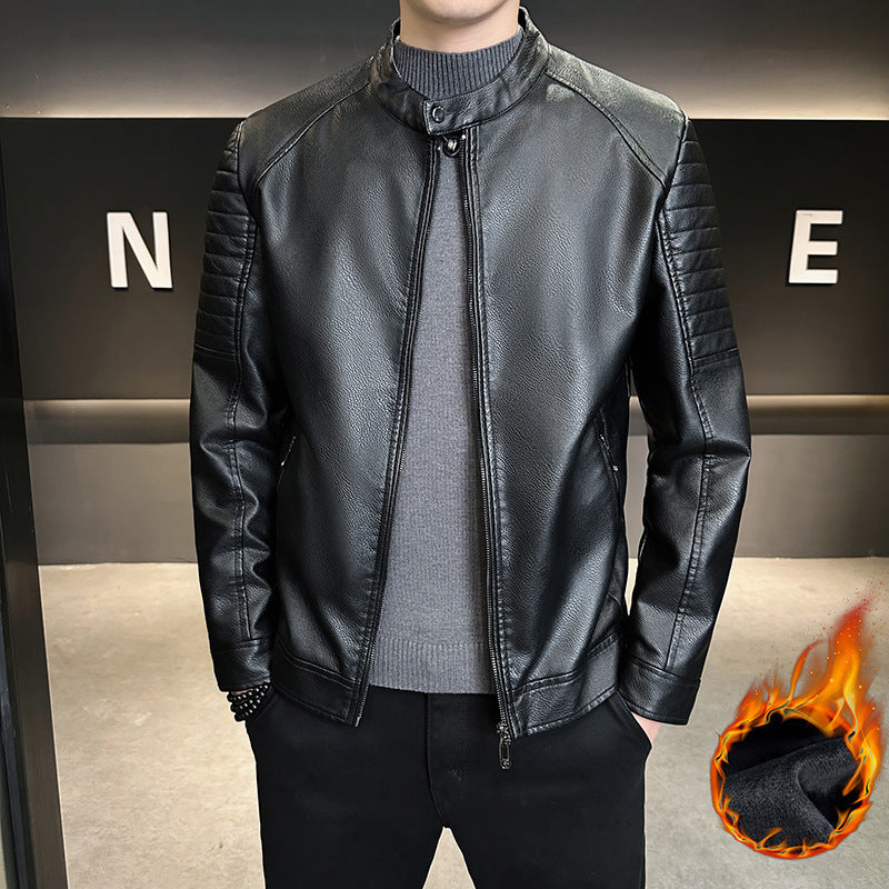 Herren Stylische Kunstlederjacke mit Steppdetails Echo Archiv