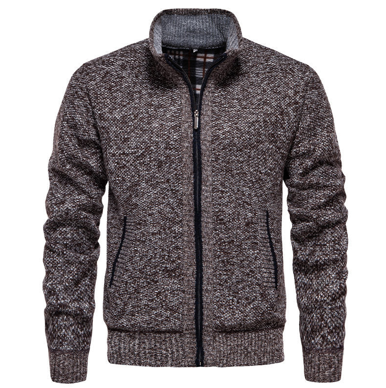 Herren sportliche Strickjacke mit Stehkragen Echoarchiv