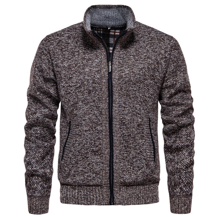 Herren sportliche Strickjacke mit Stehkragen Echoarchiv
