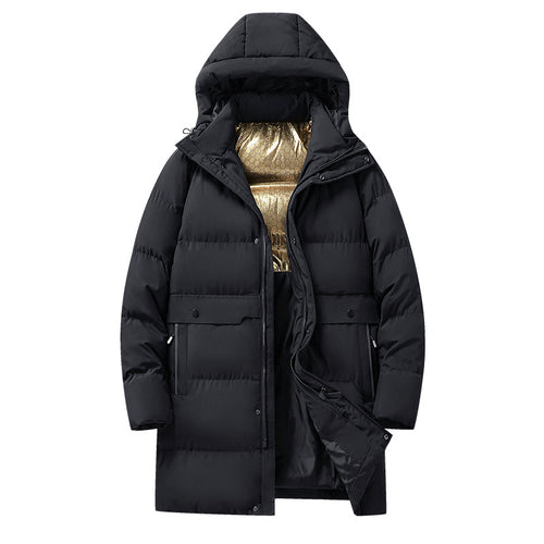 Herren langer gesteppter Winterparka mit Kapuze, wasserabweisender Außenhülle & wärmereflektierendem Innenfutter Echoarchiv