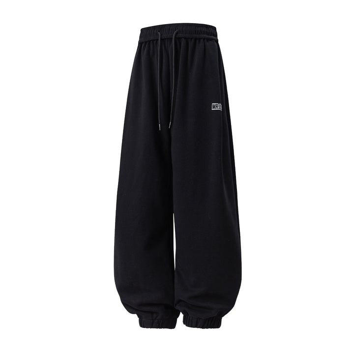Unisex Extraweite Sweat‑Haremshose im Palazzoschnitt mit Kordelzug und geripptem Knöchelabschluss Echo Archiv