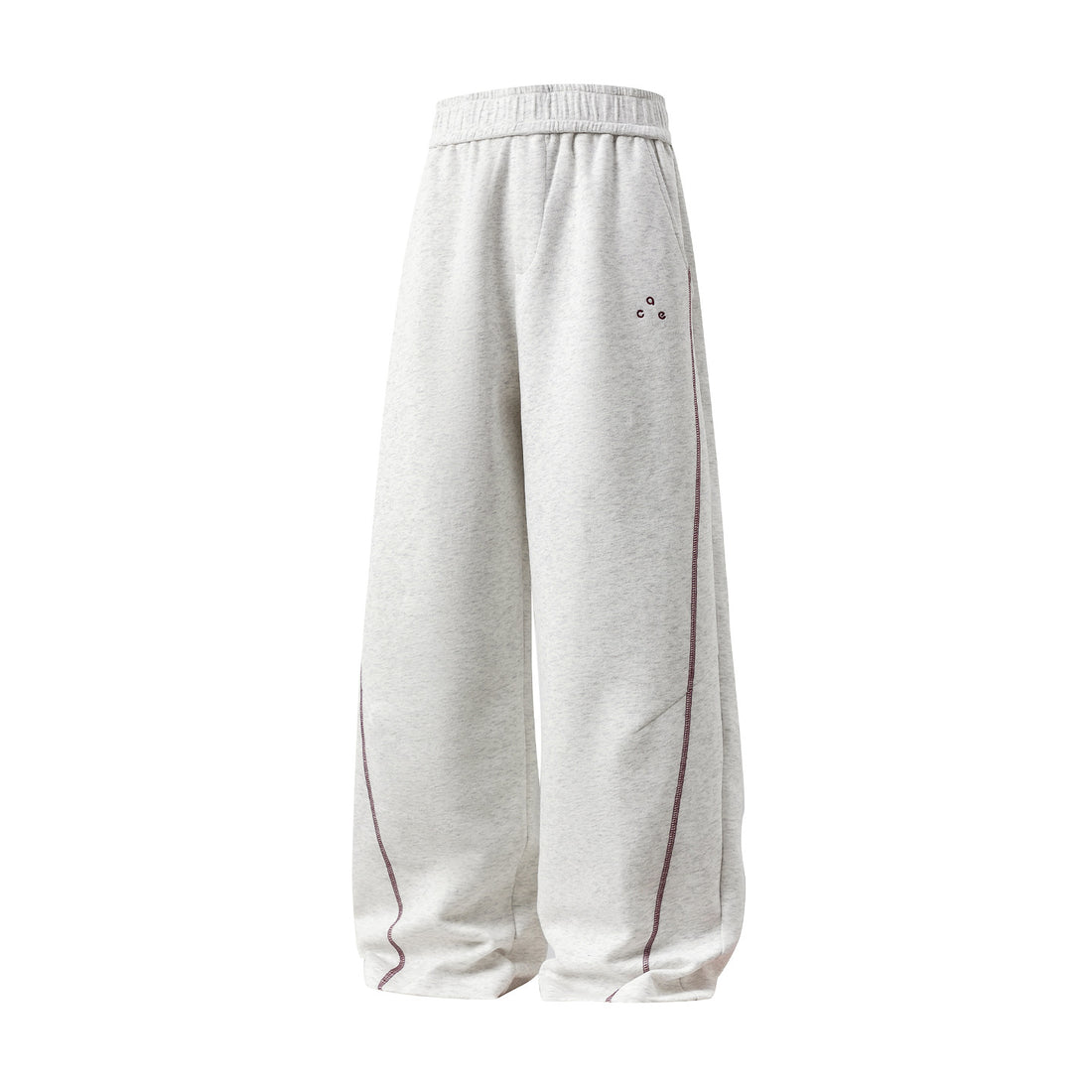 Unisex Extraweite Lounge-Hose mit rundem Elastikbund und dekorativer Kontrastnaht Echo Archiv