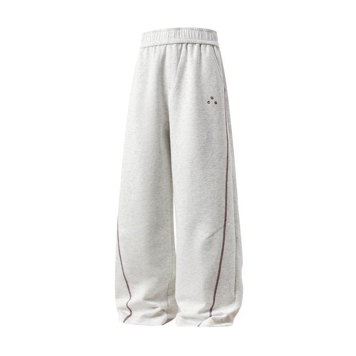 Unisex Weite Lounge-Jogginghose mit hohem Elastikbund und Kontrastnaht Echo Archiv