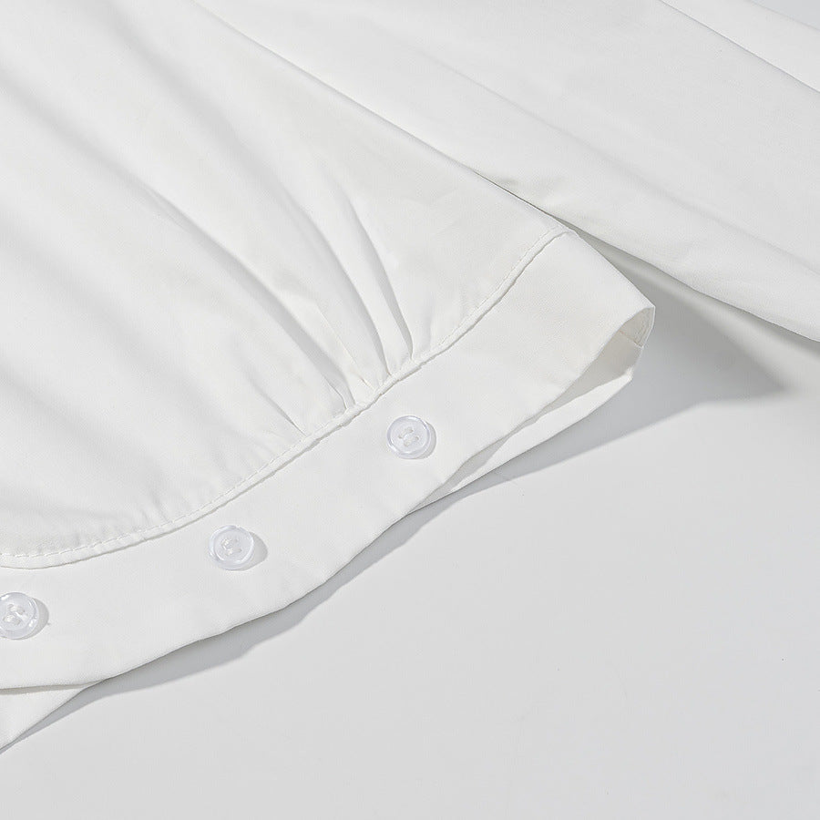 Damen Kurzbluse mit Broderie-Anglaise‑Besatz, Stehkragen und geraffter Taillenpartie Echo Archiv