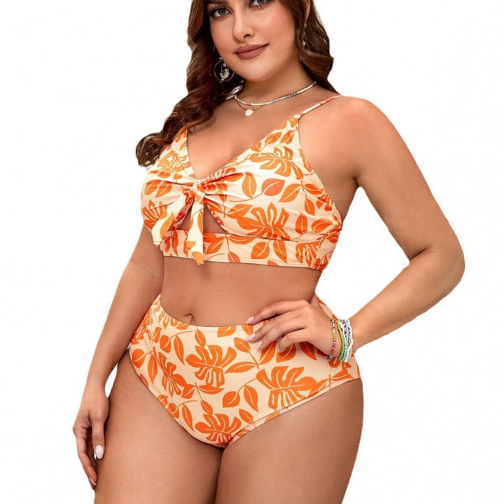 Damen Bikini-Set mit floralem Wickel-Top und hohem Taillenslip Echo Archiv