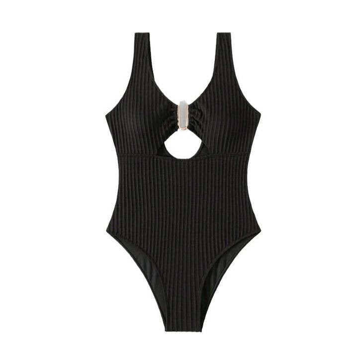 Damen Cut-Out Badeanzug mit elegantem Rippendesign Echo Archiv