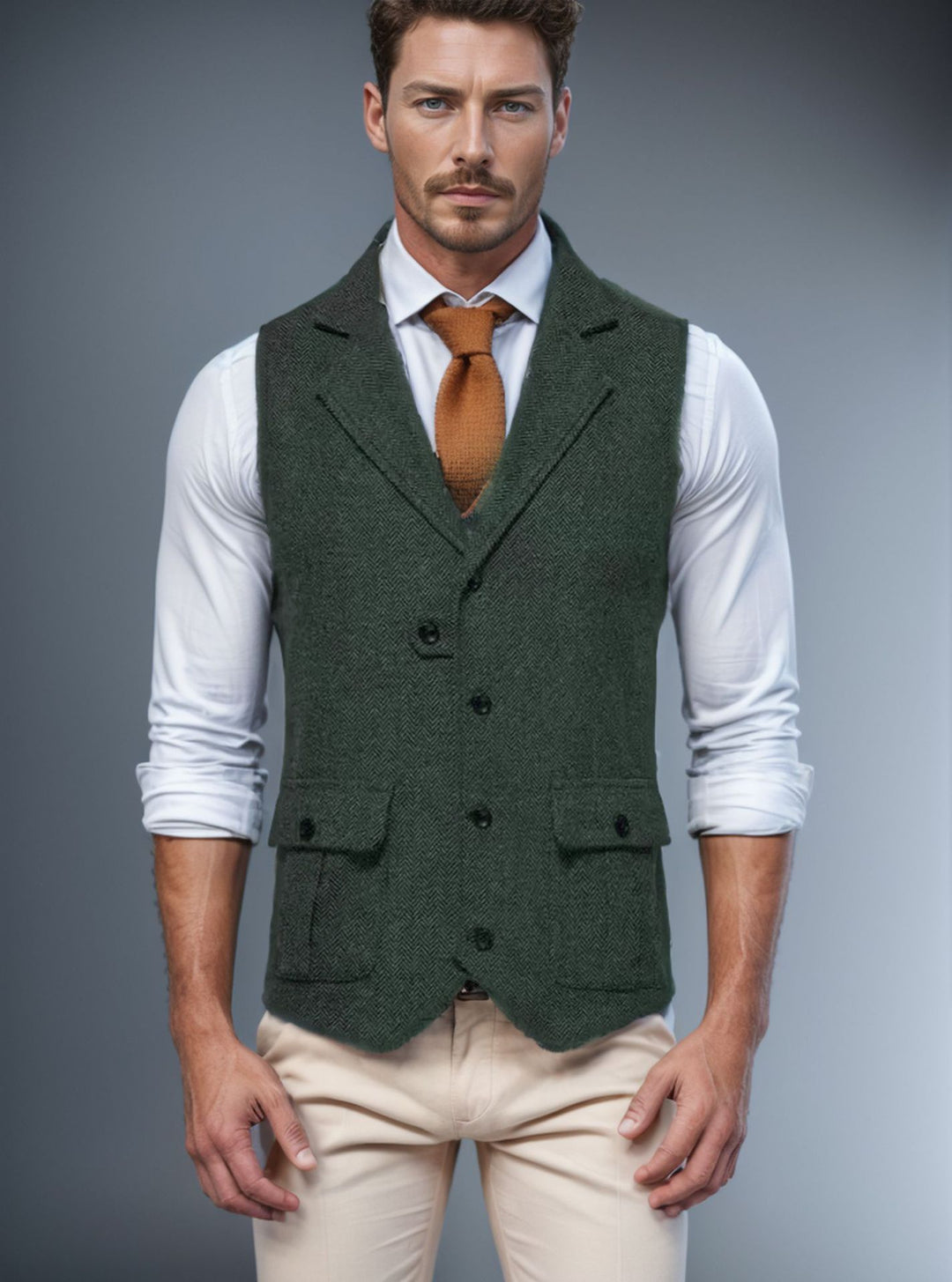 Herren Weste im klassischen Herringbone-Design Echoarchiv