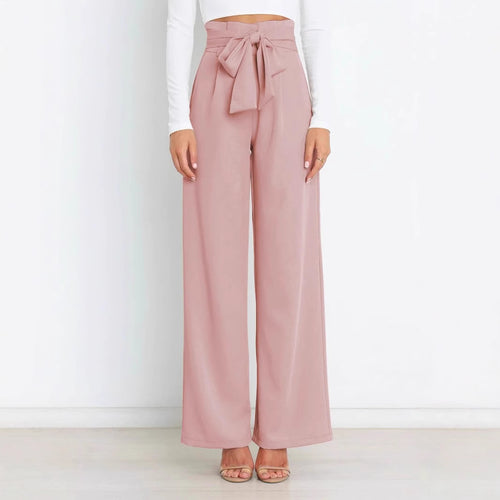 Damen Bequeme und elegante weite Hose mit Bindegürtel Echo Archiv