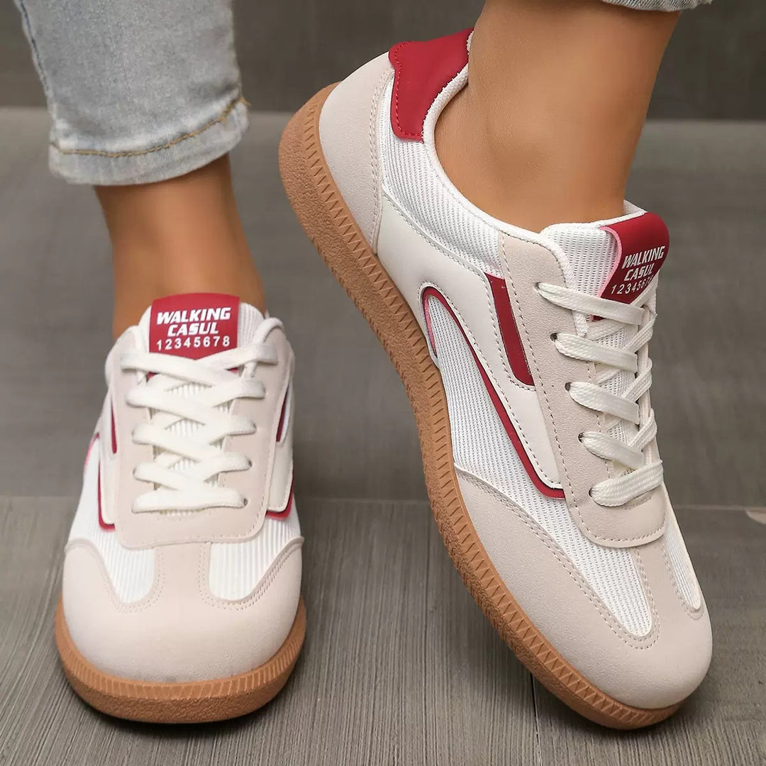Damen Retro-Sneaker mit Gummisohle, leichtem Textilfutter und Komfortfußbett – Névara