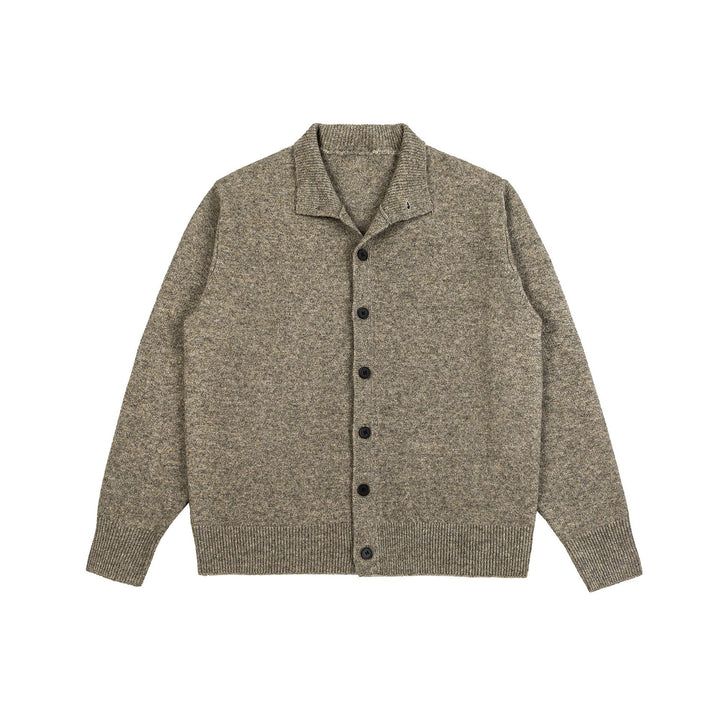 Damen Strick-Cardigan mit Stehkragen, durchgehender Knopfleiste und geripptem Saum Echoarchiv