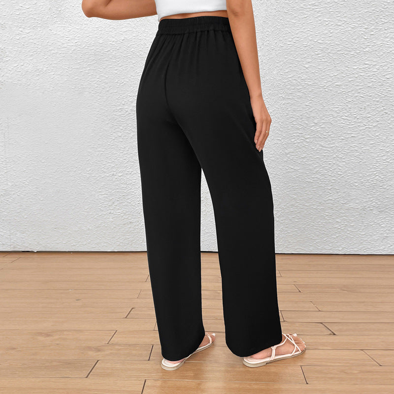 Damen Elegante Stoffhose mit hoher Taille und seitlichen Taschen Echo Archiv