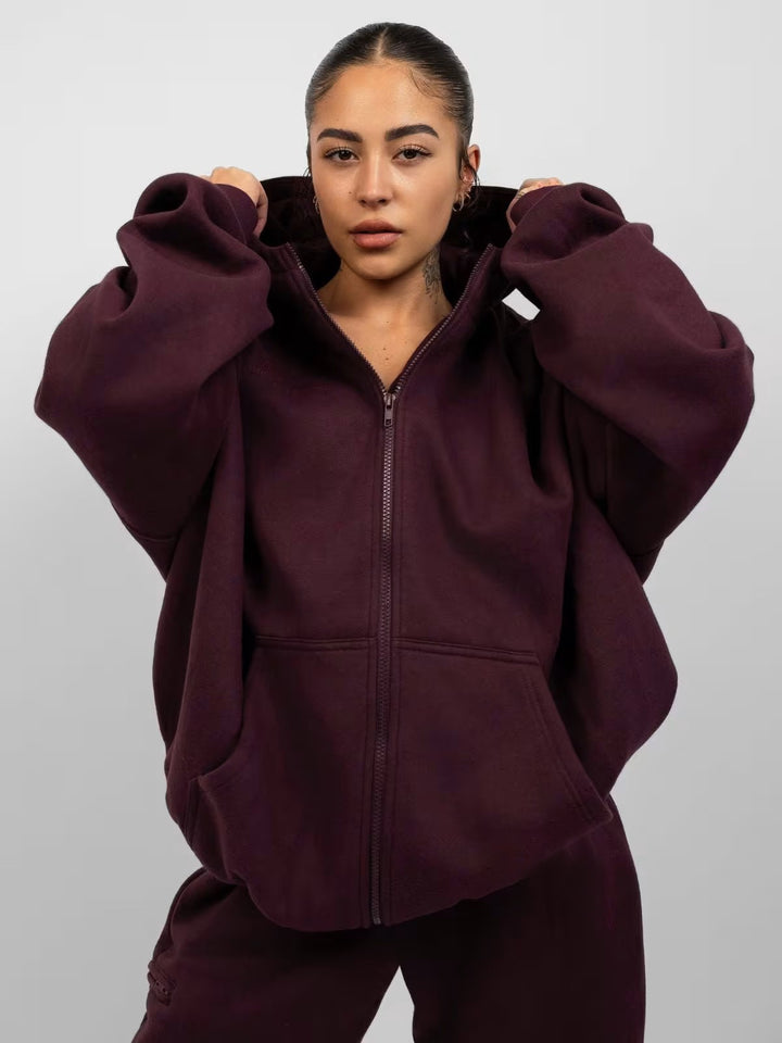 Damen Lässiges Kapuzenpullover und Jogginghose Set Echo Archiv