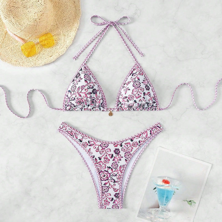 Damen Triangel-Bikini mit floraler Spitze Echo Archiv