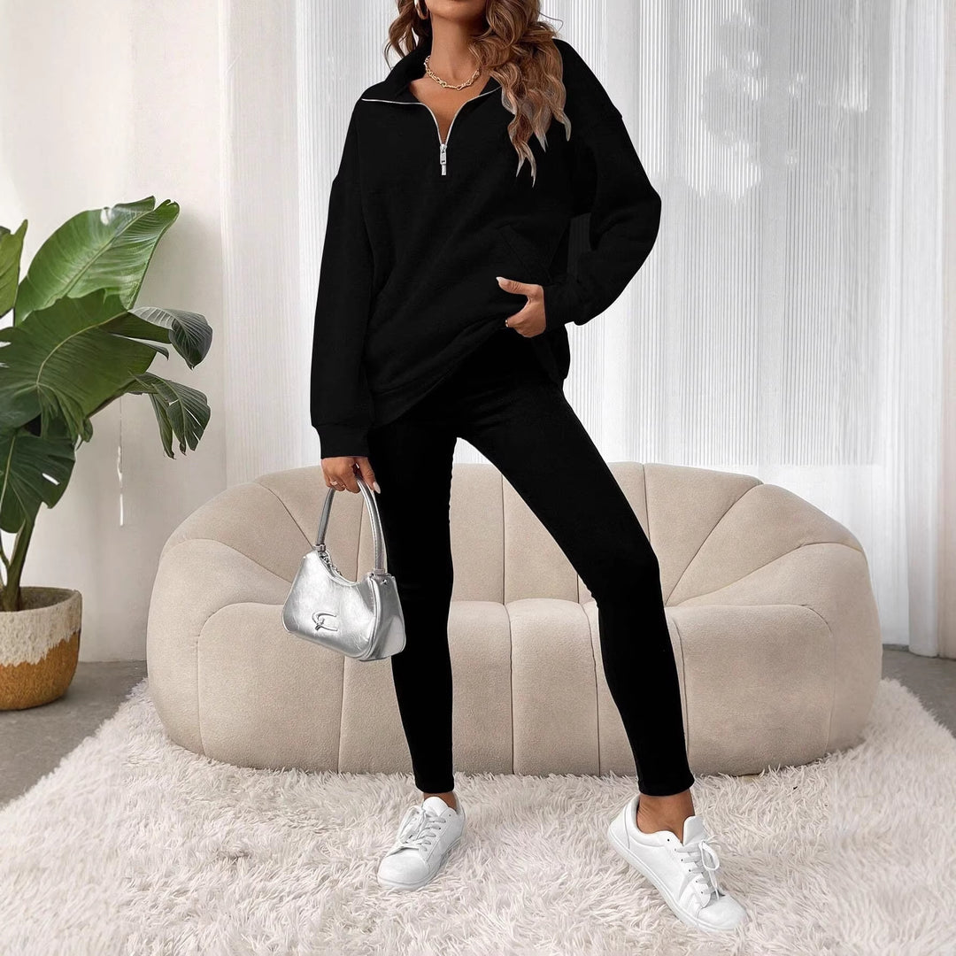 Damen Stylischer Pufferpullover mit Stehkragen Echo Archiv