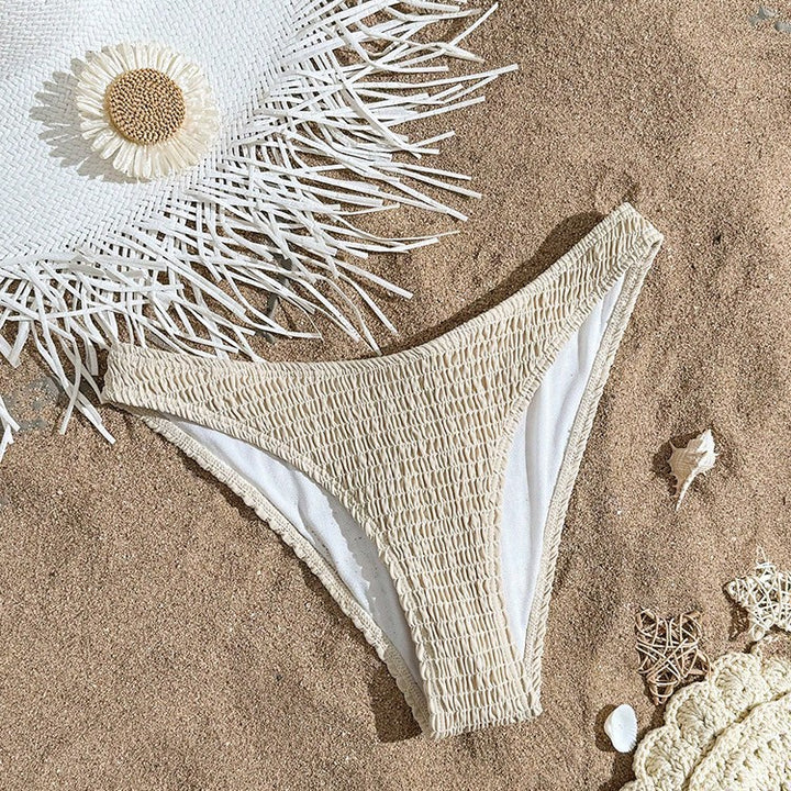 Damen Hoch tailliertes Bikinihöschen mit elegantem Rüschendesign Echo Archiv
