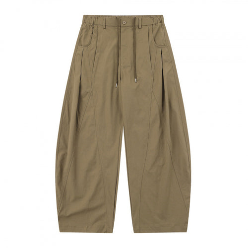 Damen Weite Ballonhose mit Tunnelzugbund, Kellerfalten und aufgesetzten Eingrifftaschen Echo Archiv