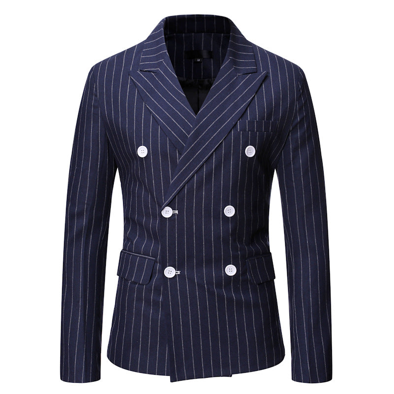Herren elegante Doppelreiherjacke mit Nadelstreifen Echoarchiv