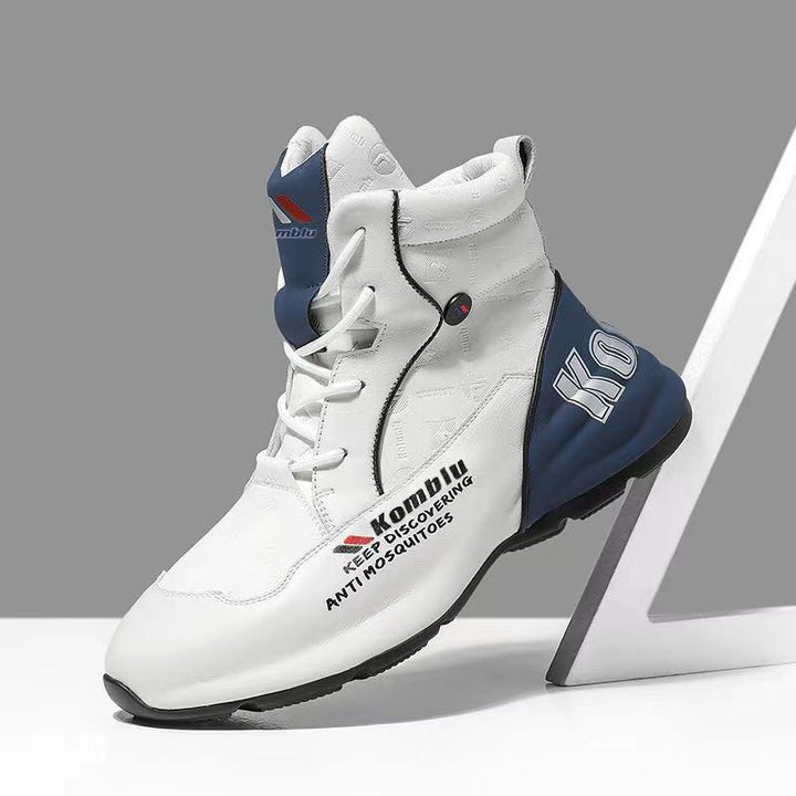 Herren High-Top Performance Sneaker aus atmungsaktivem Kunstleder mit stoßdämpfender Laufsohle – Tavélo