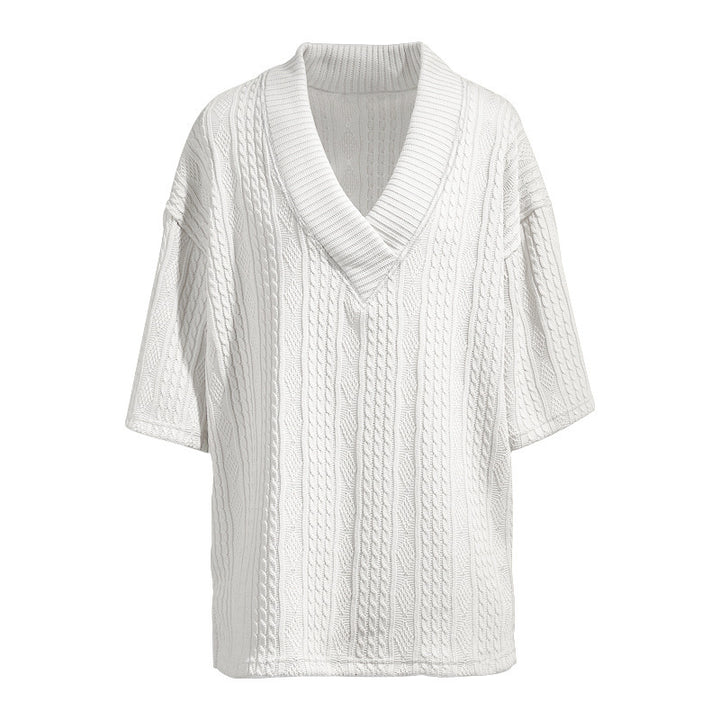 Herren Oversized Strickpullover mit V-Ausschnitt Echoarchiv