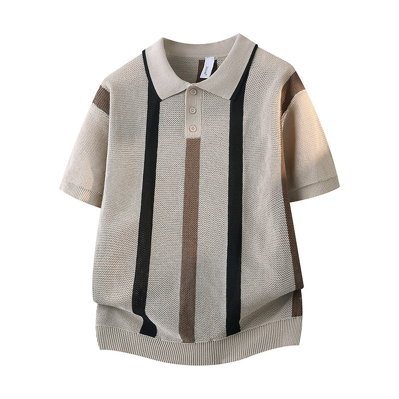 Herren Polo-Shirt mit kurzem Arm und Mesh-Struktur Echo Archive