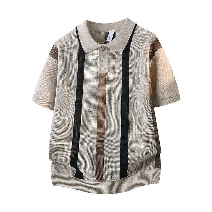 Herren Polo-Shirt mit kurzem Arm und Mesh-Struktur Echo Archive