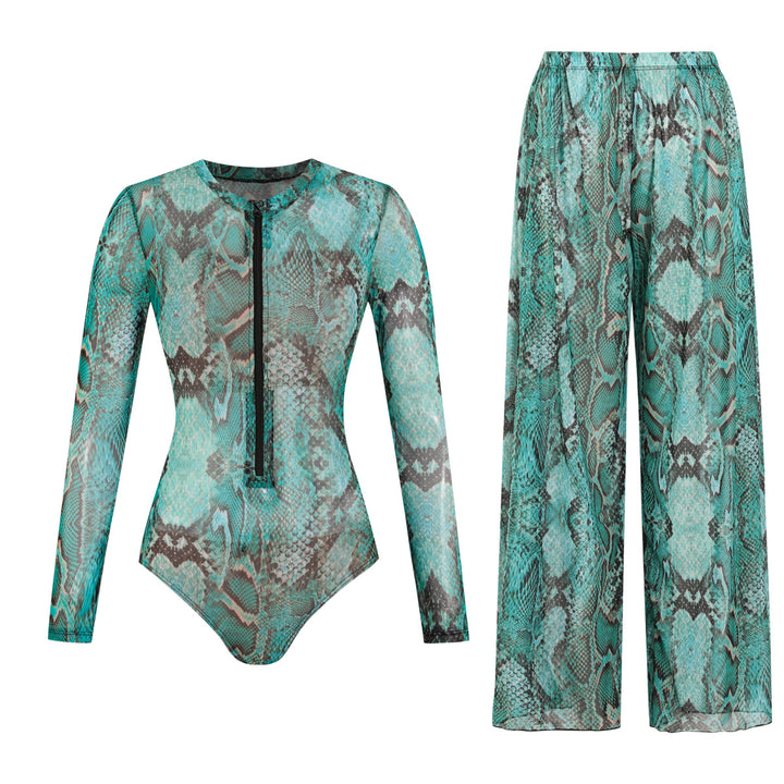 Damen weite Strandhose mit Schlangenmuster Echo Archiv