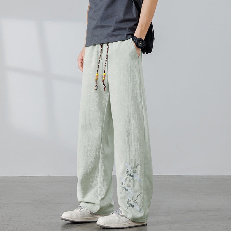 Herren Entspannte Pluderhose mit verstellbarem Bund Echo Archiv