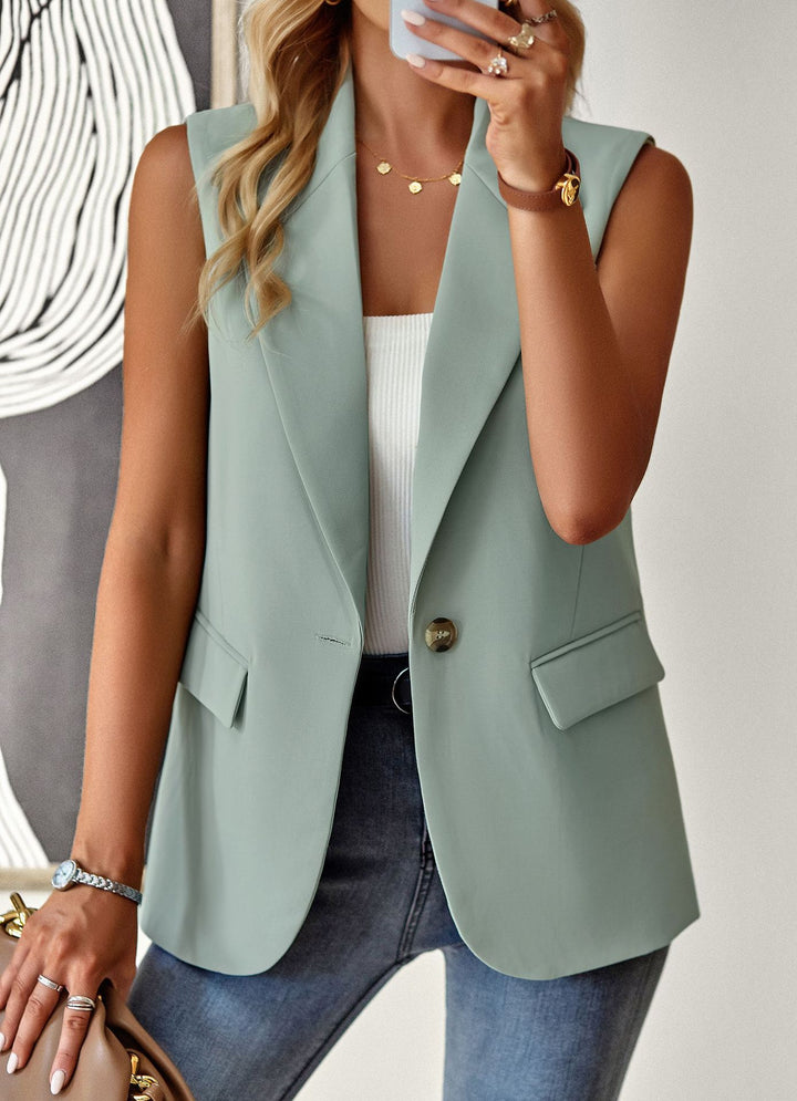 Damen ärmelloses Blazer-Oberteil mit taillierter Silhouette Echo Archiv
