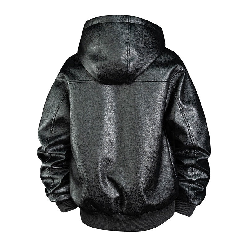 Herren Coole Kunstlederjacke mit kuscheliger Innenausstattung Echo Archiv