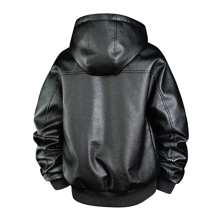 Herren Coole Kunstlederjacke mit kuscheliger Innenausstattung Echo Archiv