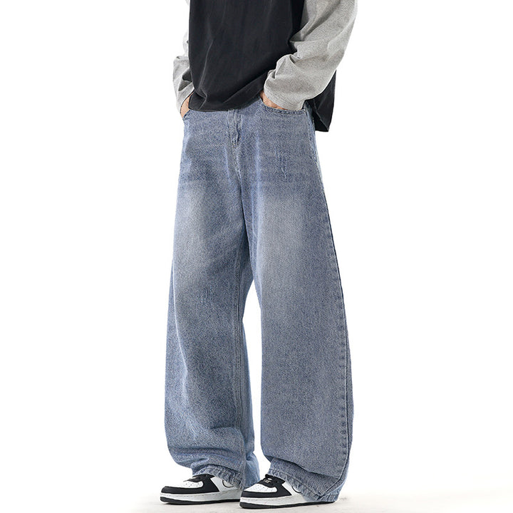 Herren Relaxed Wide‑Leg Denimhose mit extra weitem Bein und Vintage-Fade Echo Archiv
