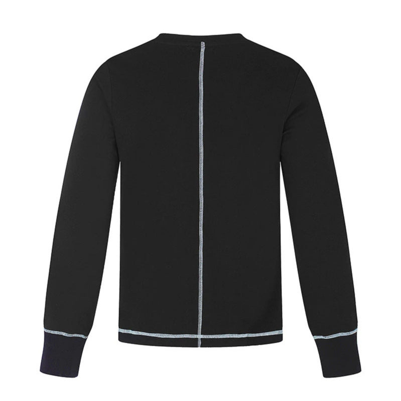 Herren Langarm-Sweatshirt mit Rundhalsausschnitt und sportischem Nummern-Print Echoarchiv
