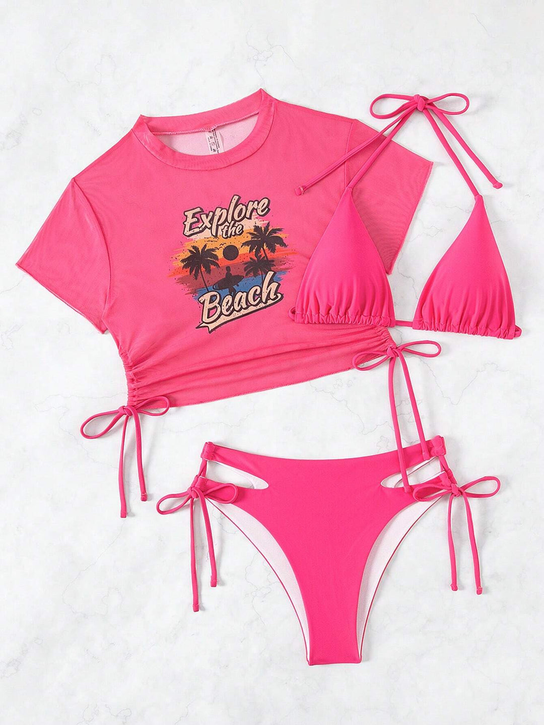 Damen Set mit Crop-Top und Triangel-Bikini Echo Archiv