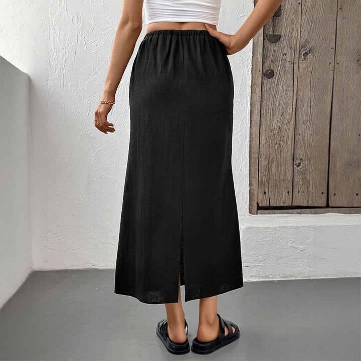 Damen Eleganter Maxirock mit verstellbarem Taillenzug Echo Archiv