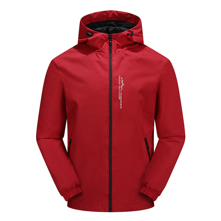 Herren Ultraleichte Regenjacke mit Kapuze, wasserabweisender Membran und getapten Nähten Echo Archiv