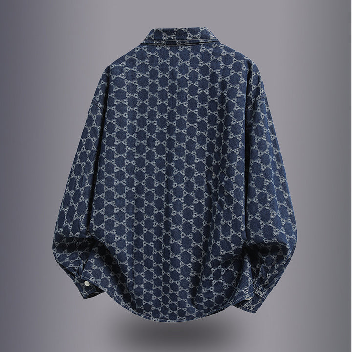 Herren lässige Overshirtjacke mit einzigartigem Muster Echoarchiv