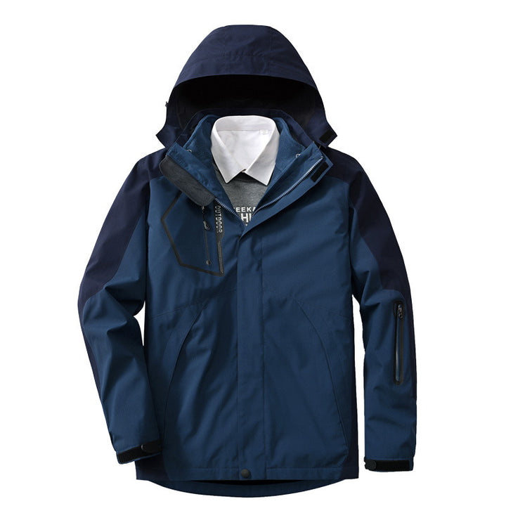 Herren atmungsaktive und wasserfeste Softshell-Outdoorjacke mit verschweißten Nähten und Multifunktions-Taschen Echoarchiv