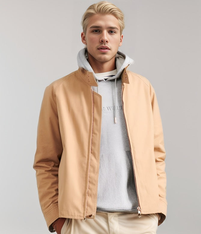 Herren leichte Freizeitjacke im modernen Design mit Stehkragen Echoarchiv