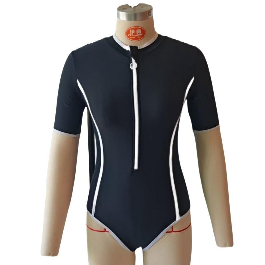 Damen Sportlicher Langarm Badeanzug Echo Archiv