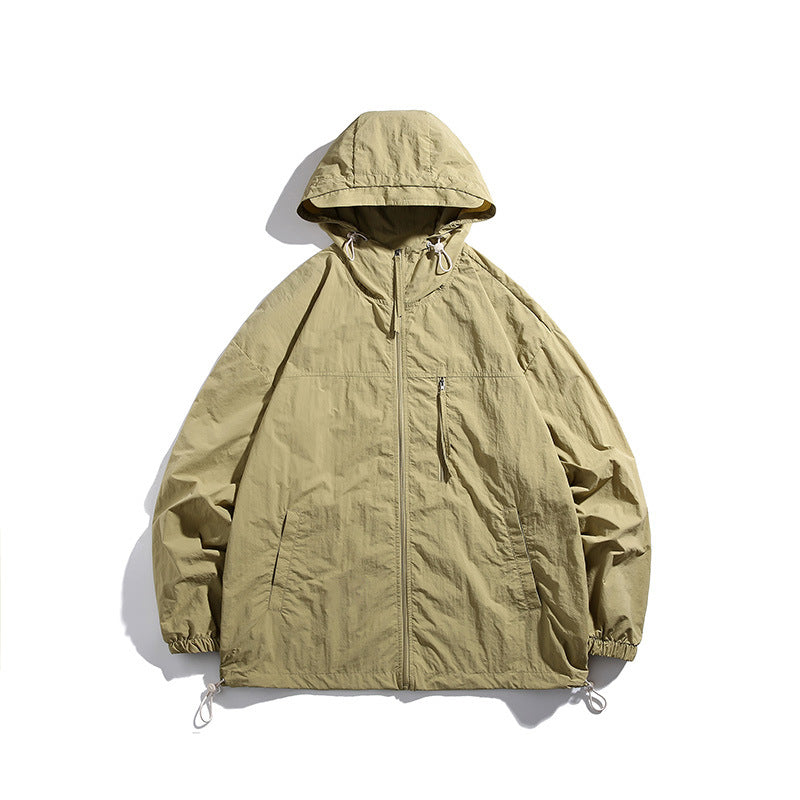 Herren Funktionsjacke mit verstellbarem Kapuzenschutz und atmungsaktiven Einsätzen Echoarchiv