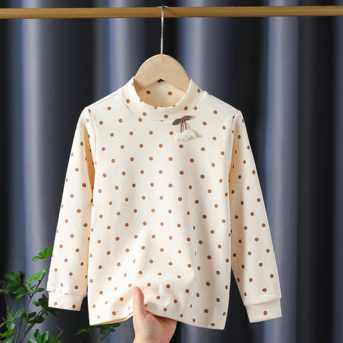 Mädchen Langarmshirt mit niedlichen Punkten und charmantem Applikationsdetail Echo Archiv
